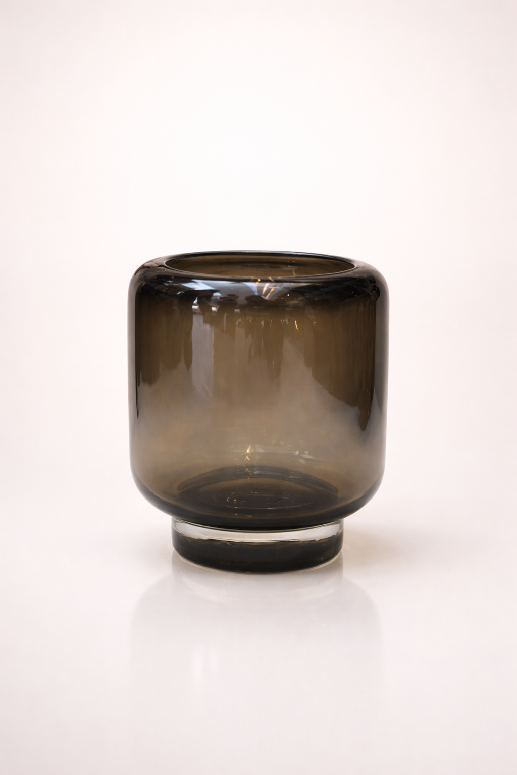 אגרטל זכוכית חום שקוף - קטן