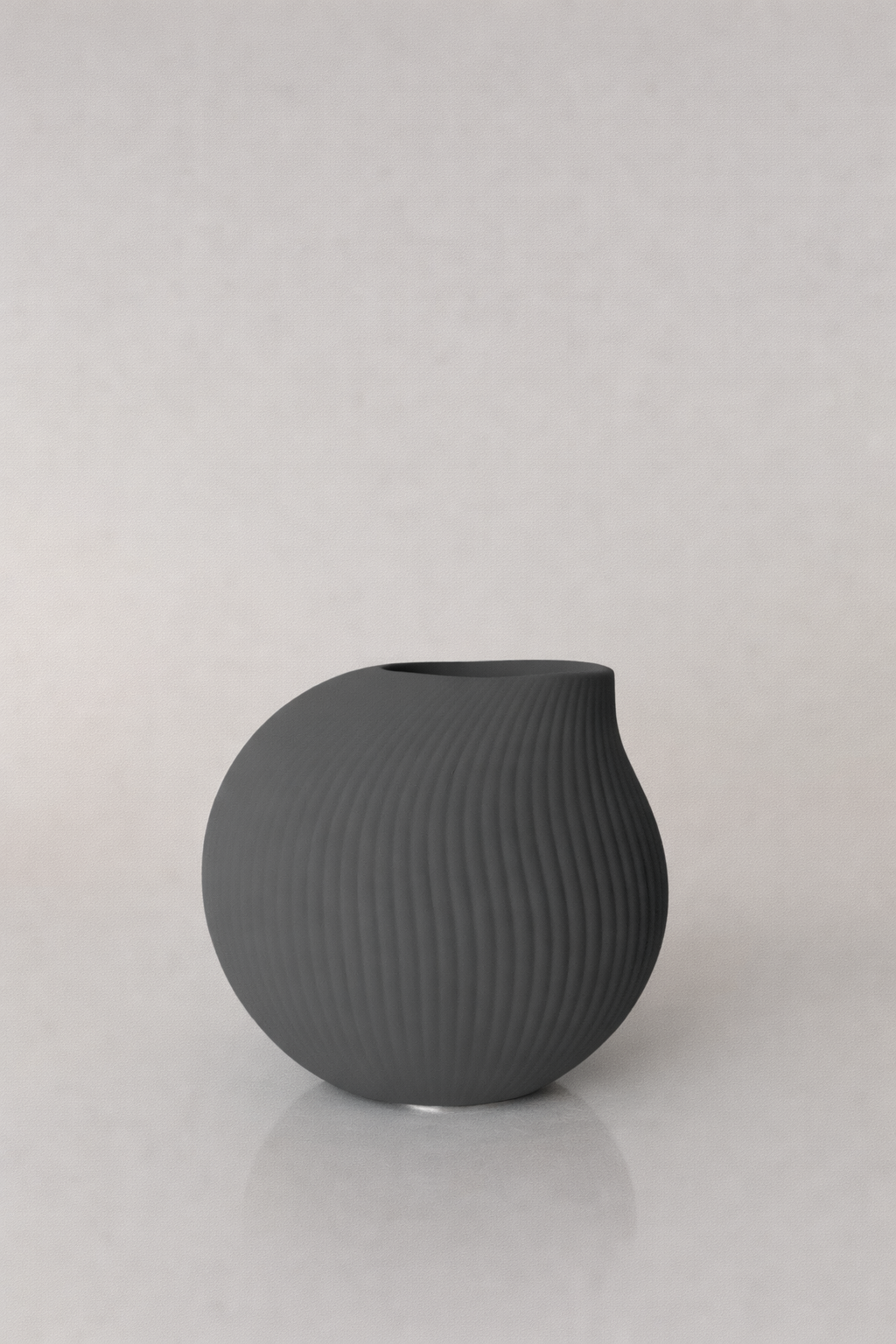 אגרטל צדפה אפור