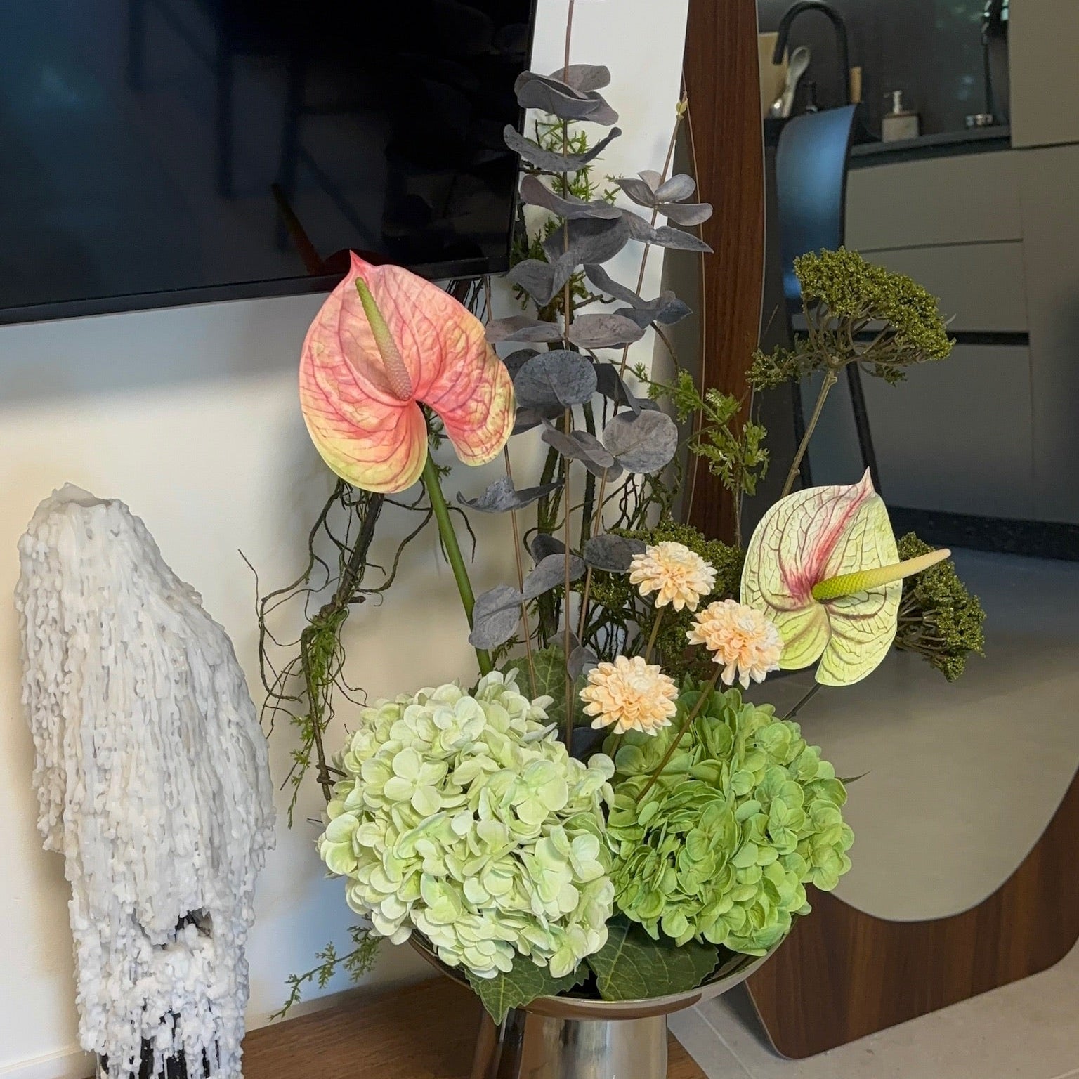 סידור פרחי משי אורבן גרין