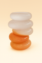 כלי זכוכית עיגולים ורוד