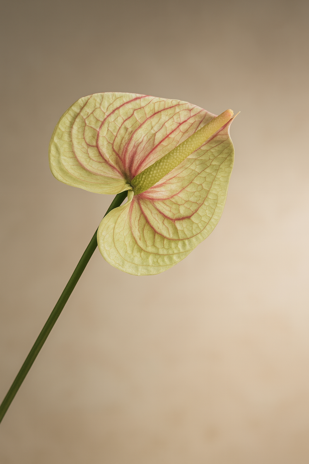 גבעול אנטוריום ירוק 66 ס"מ