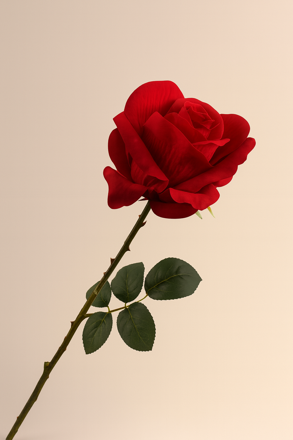 גבעול ורד אדומה 64 ס"מ