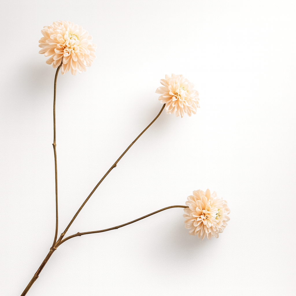 ענף דליה קרם 65 ס"מ