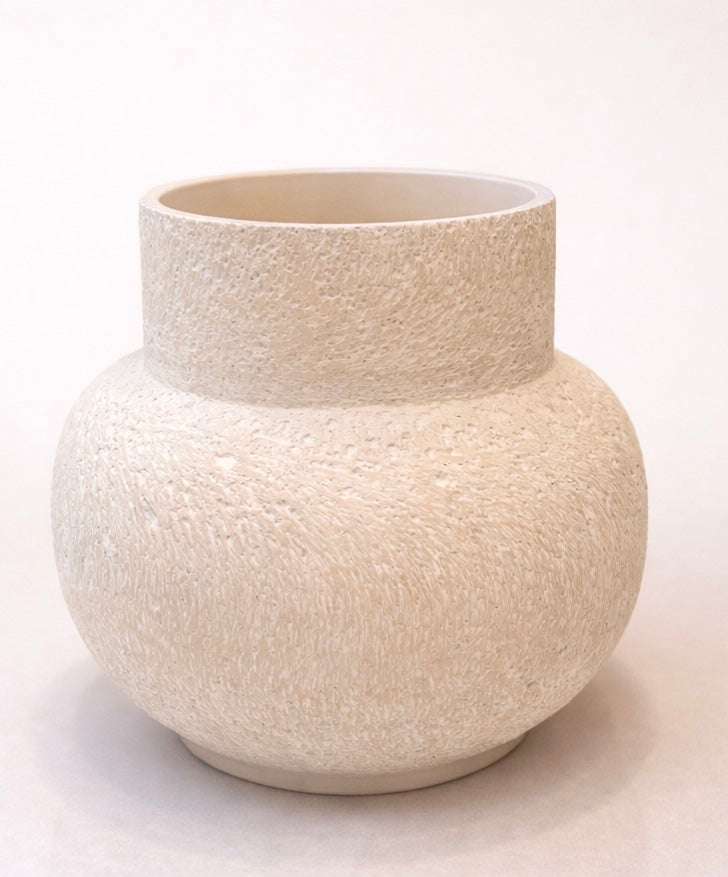 אגרטל מעוגל עם טקסטורה - גדול