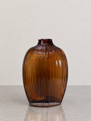 אגרטל זכוכית אמבר חום