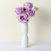 4 ורדים לילך כולל כלי קרמיקה